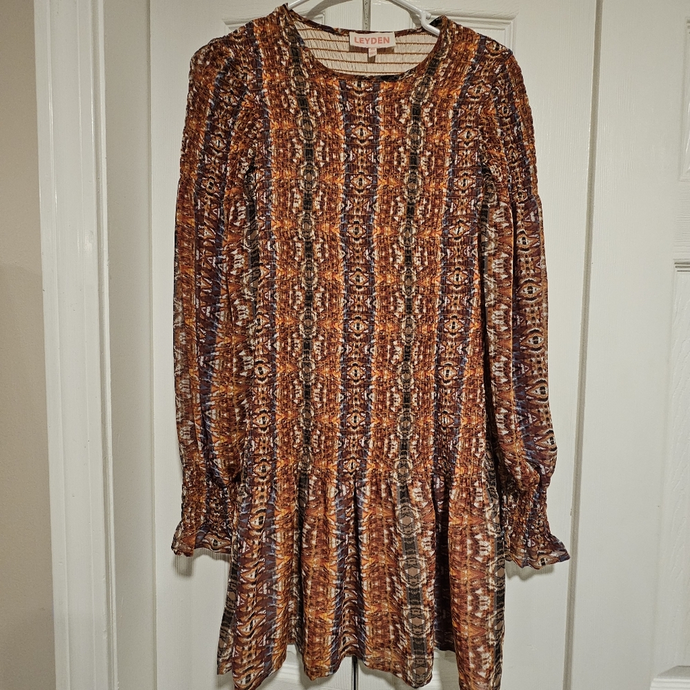 Abstract print mini dress by Leyden